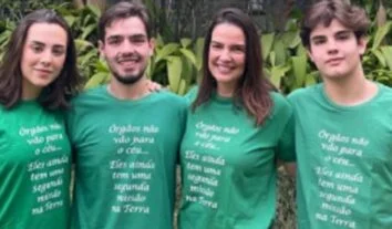 Família de Faustão participa de campanha sobre doação de órgãos após transplante